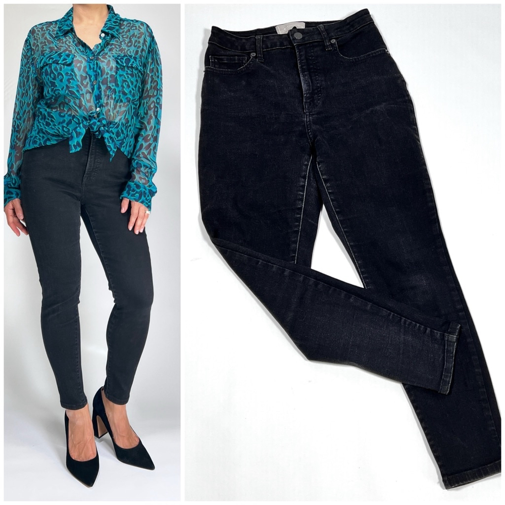 Everlane Womans Jeans Black Skinny Jeans Size 28 Crop Cyrvy High-Rise
